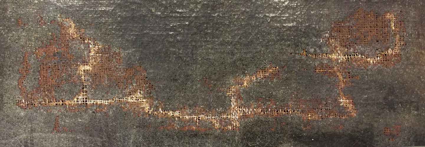 Gemälde Rissverklebung - nachher