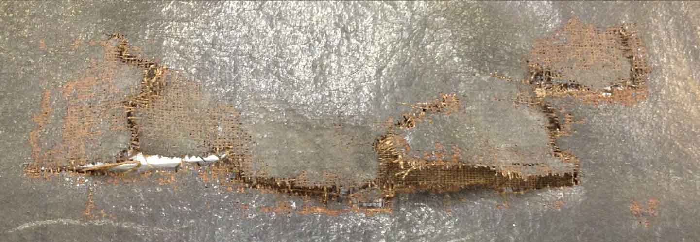 Gemälde Rissverklebung - vorher