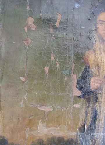 Restaurierung von Fehlstellen - vorher